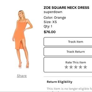 Revolve Superdown Zoe square neck dress